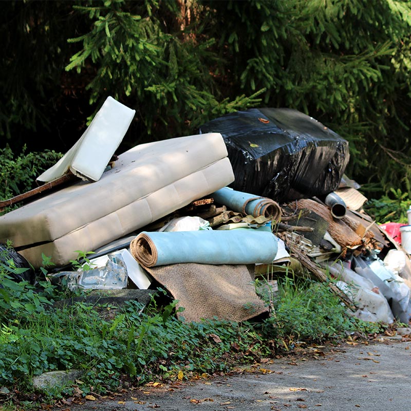 Who's responsible for roadside rubbish?